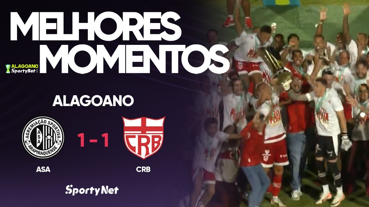 PENTACAMPEÃO ALAGOANO SEGUIDO - ASA 1x1 CRB - Melhores Momentos - Alagoano