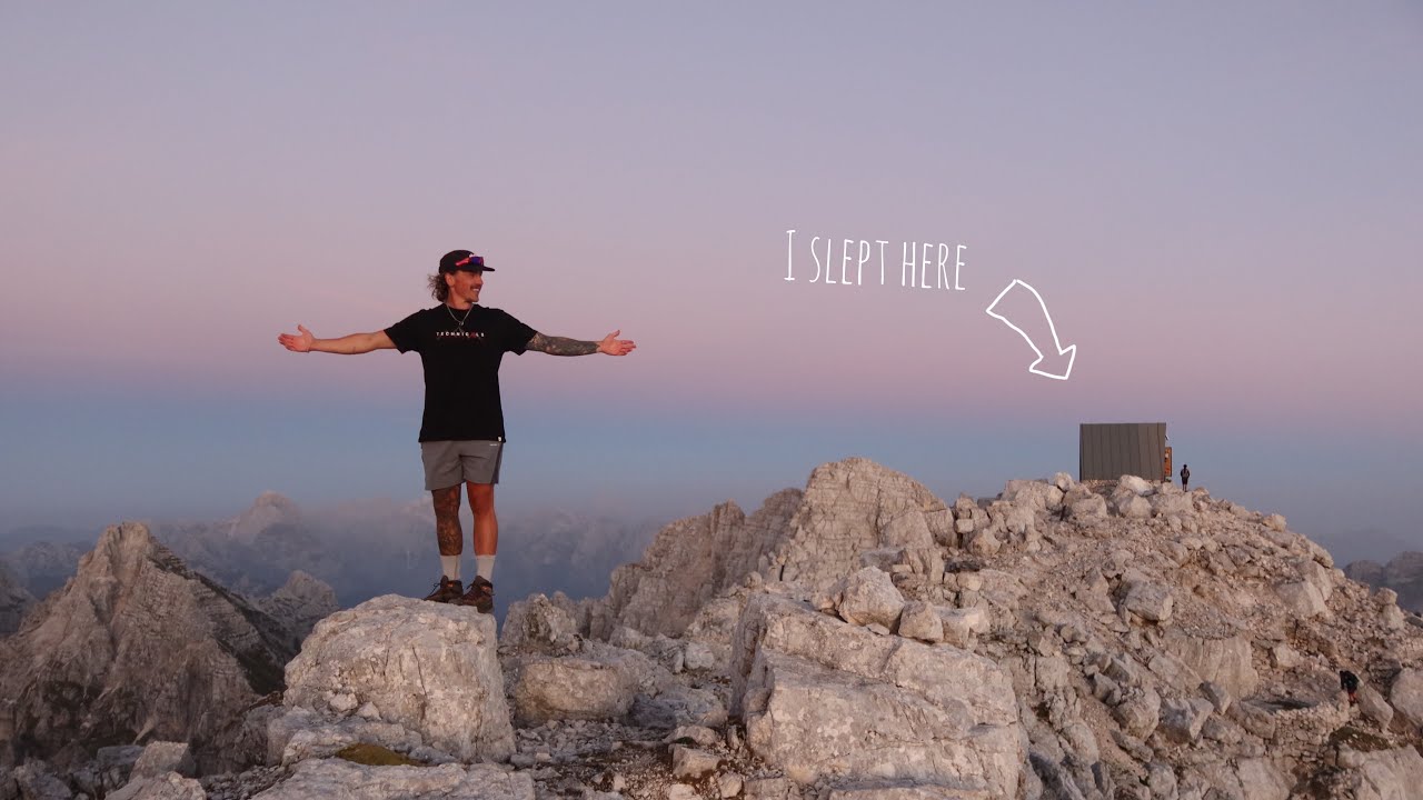 sleeping with goats in a mountain hut looking over Italy & Slovenia