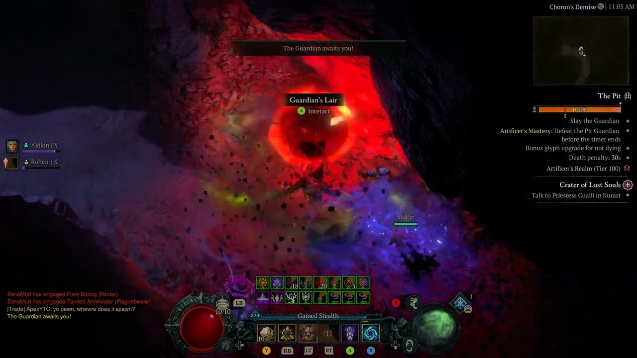 Diablo IV Season 7 - Boulder Hurricane Druid - Pit 100 clear in 6 minutes