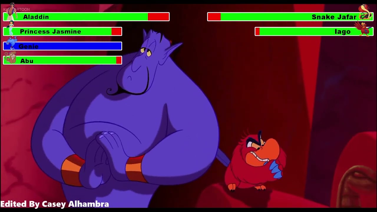 Aladdin (1992) Final Battle with healthbars