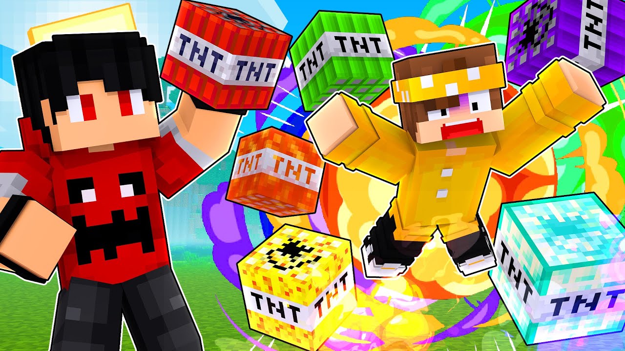 Usei SUPER TNT para TROLLAR meus AMIGOS no Minecraft