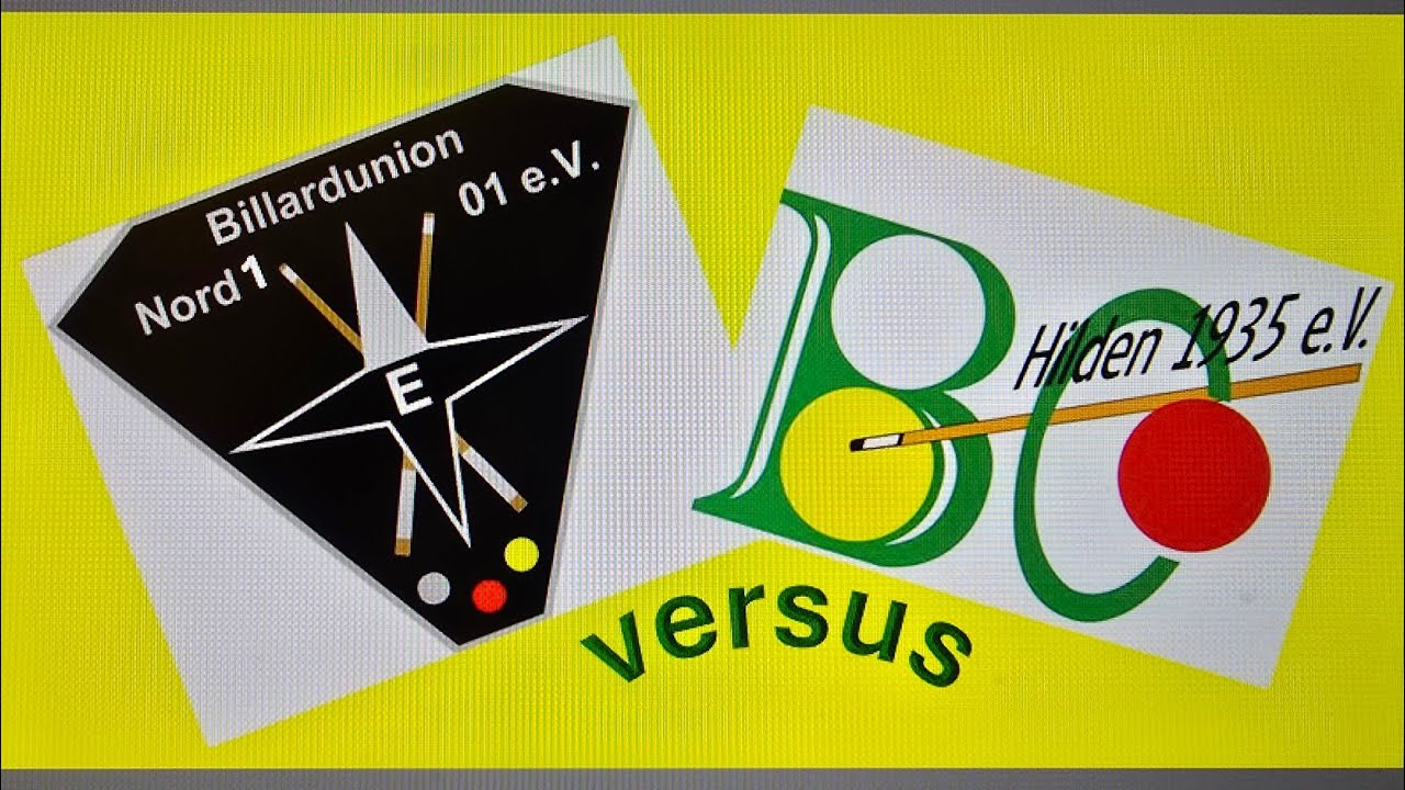 Oberliga Vierkampf ⚪ 🟡 🔴 auf dem Turnierbillard BUN 1 versus BC Hilden 2 am 01.03.2025 ab 14 Uhr