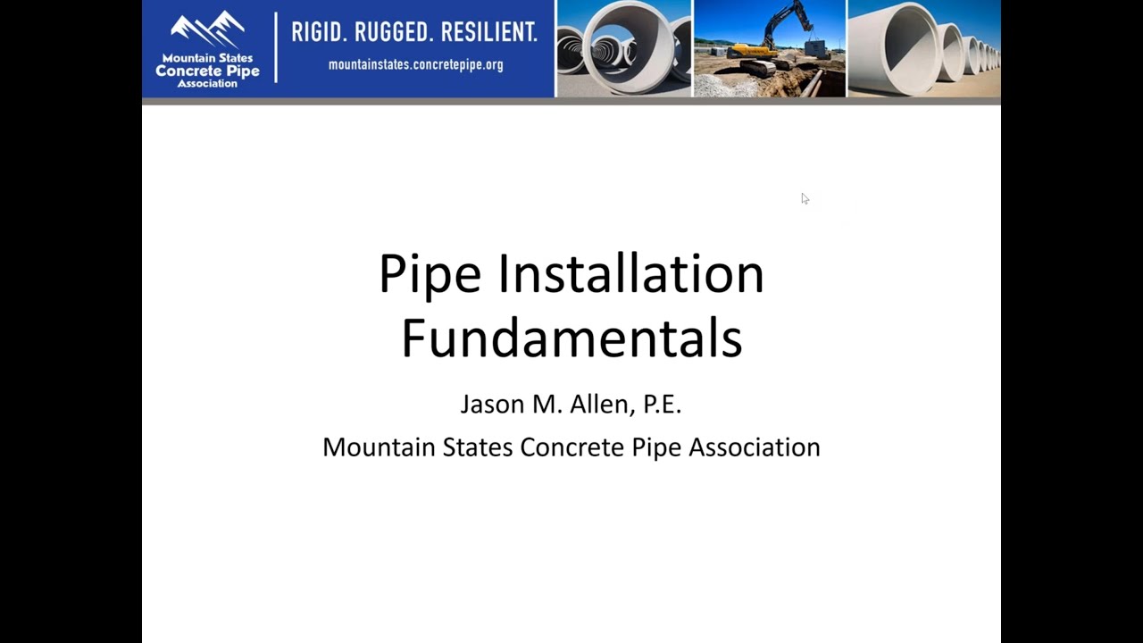 Pipe Installation Fundamentals - MSCP Academy Webinar - March 2021