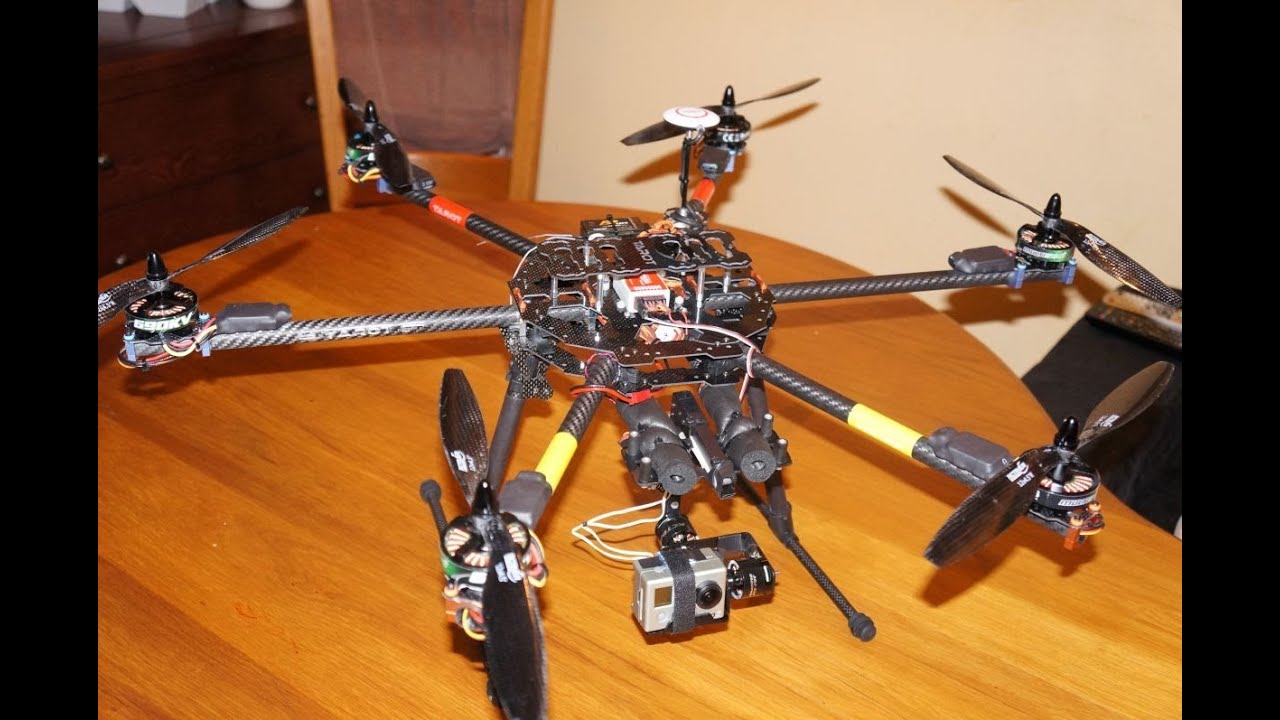 Hexacopter Tarot FY 680 Heavy lift test and Crash