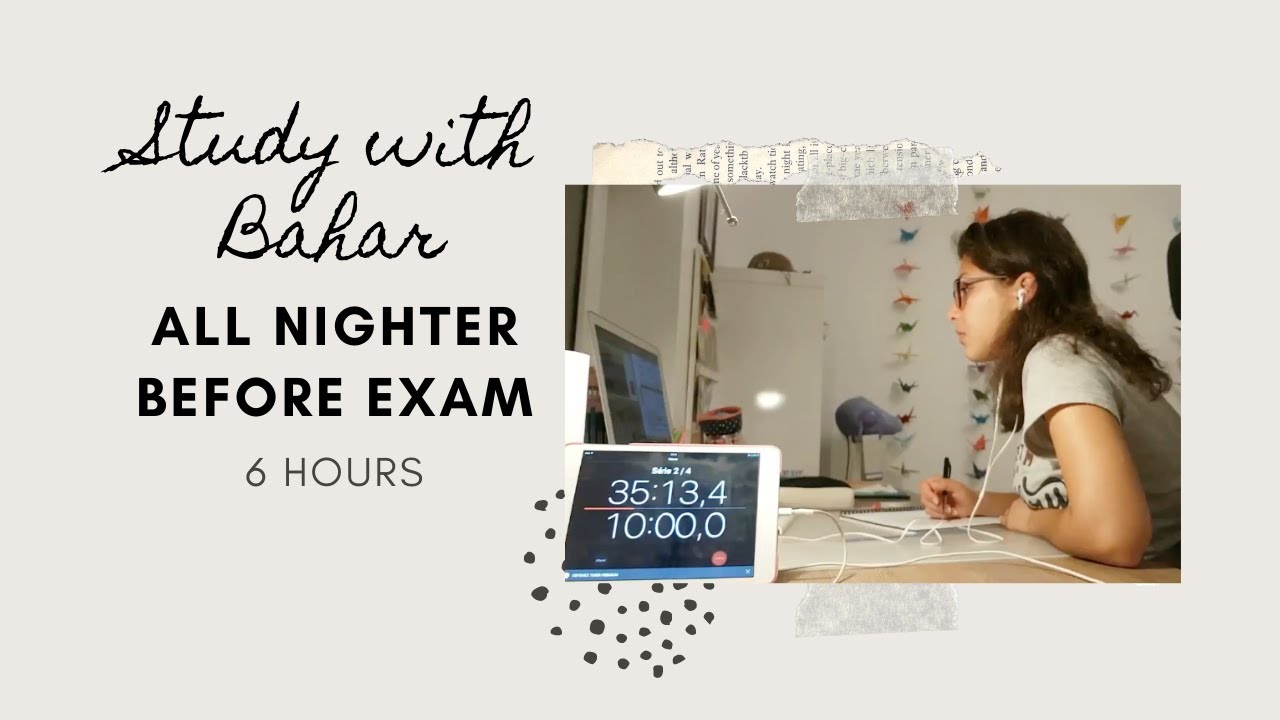 Study with me 6 hours - ALL NIGHTER before exam - medical student