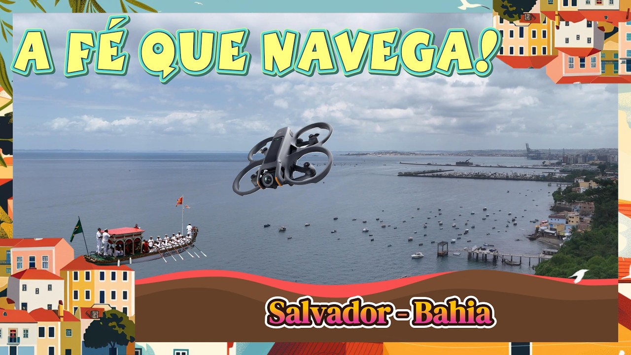 VOANDO COM A DEVOÇÃO COM UM DRONE DJI: Quando Salvador reza pelo MAR!!!