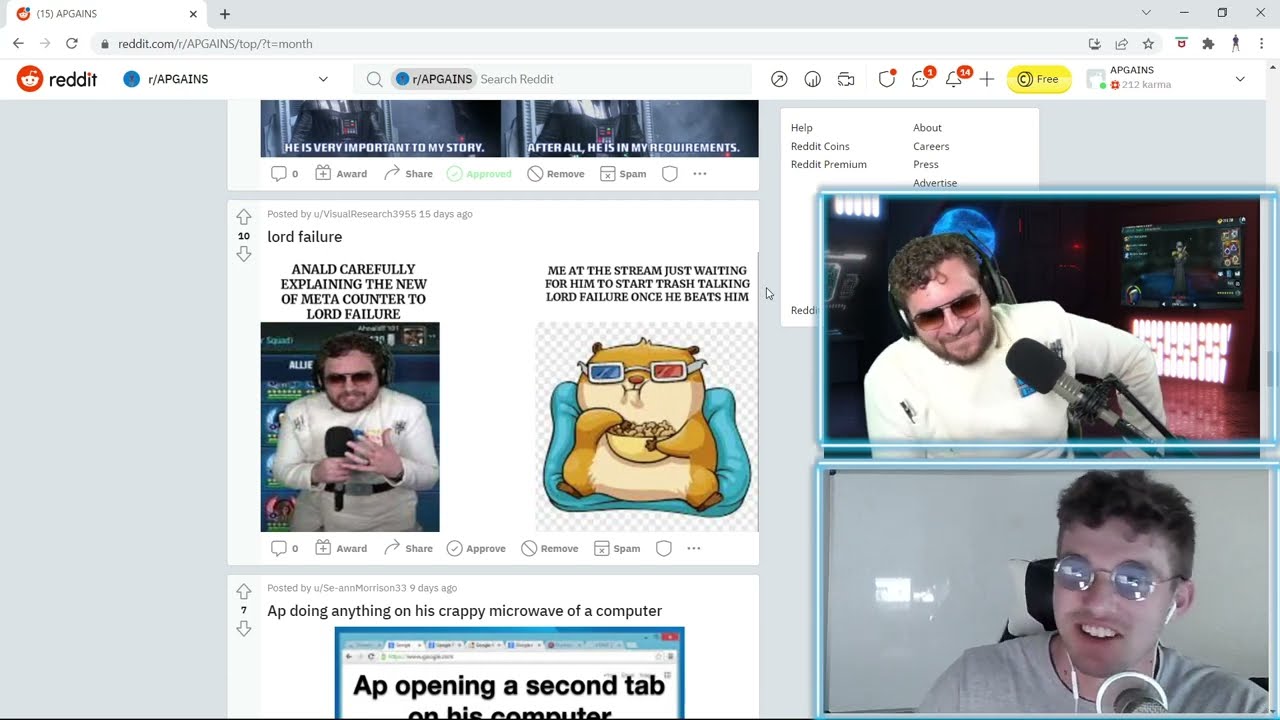 Ahnald Hosts Meme Review & Says Swear Words