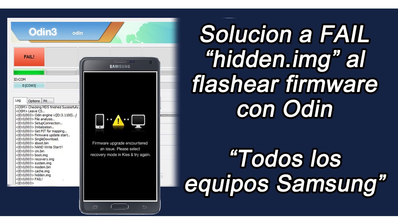Solucionar FAIL al flashear firmware con Odin