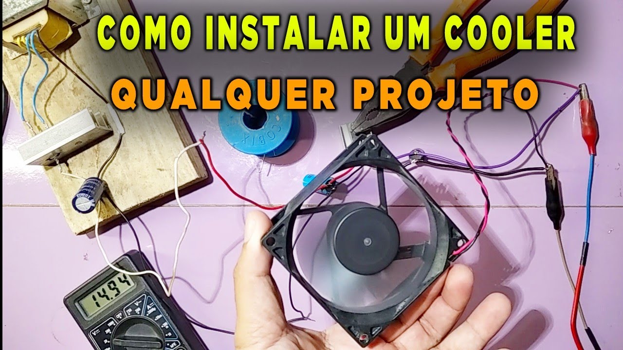 COMO LIGAR COOLER 12V EM FONTES COM TENSÕES ALTAS passo a passo