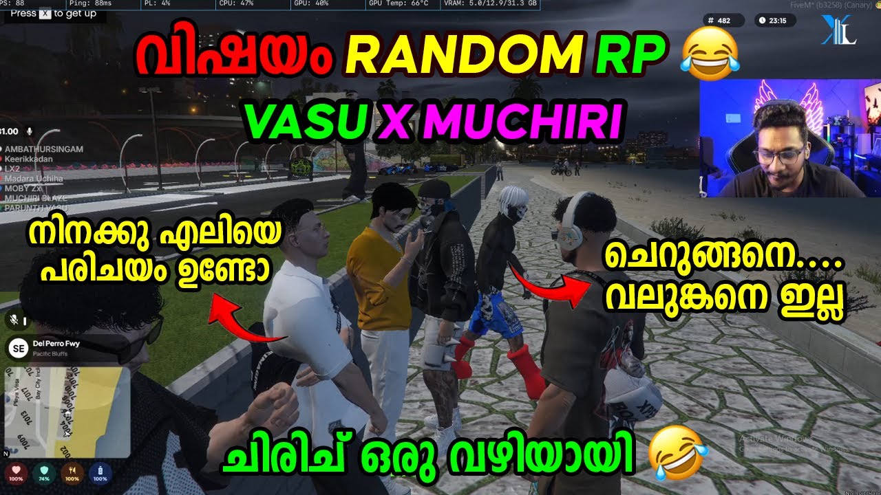 RANDOM CITIZEN 🤣 RP FUN 😂🤣 VASU X MUCHIRI ചിരിപ്പിച്ചു കൊന്നു 😂