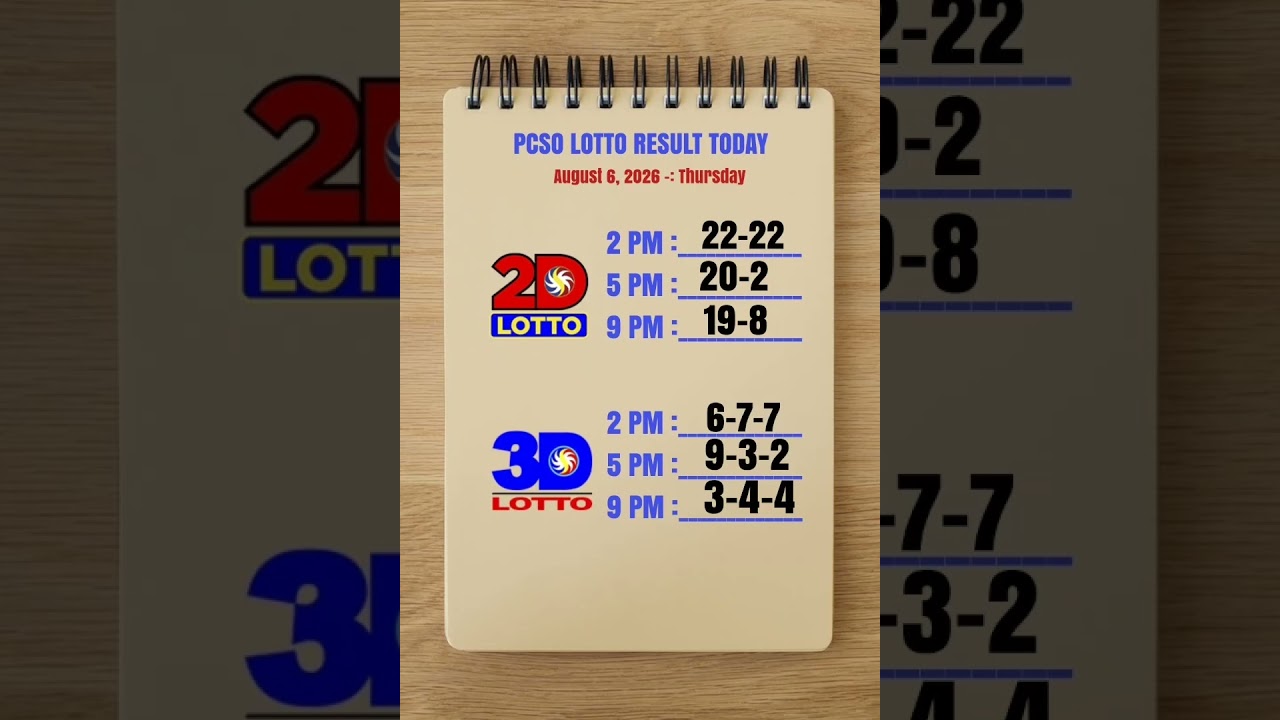 Lotto Result Today 9pm Draw August 6, 2026 PCSO #lotto #lottoresulttoday #lottoresulttoday9pm