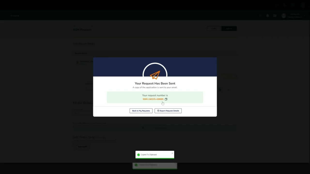 حجز موعد التوريد المباشر - Request direct delivery ASN