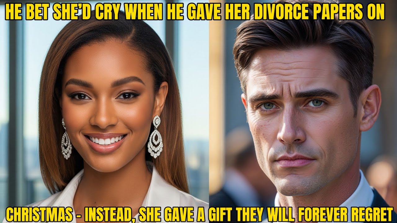 THE MILLIONAIRE BET SHE’D CRY ON CHRISTMAS WITH DIVORCE PAPERS; INSTEAD, SHE GAVE A GIFT THEY DEEPLY