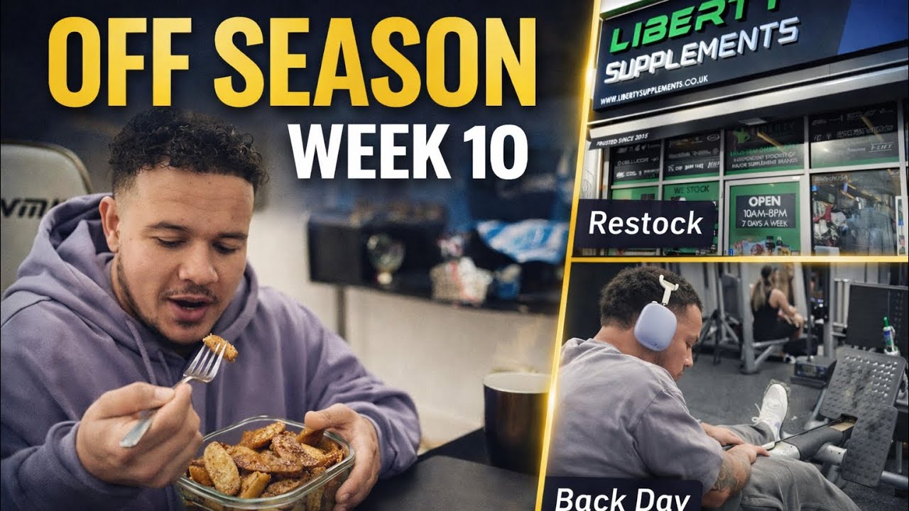 OFF SEASON WEEK 10 | Full Day of Eating, Supplement Restock & Back Day