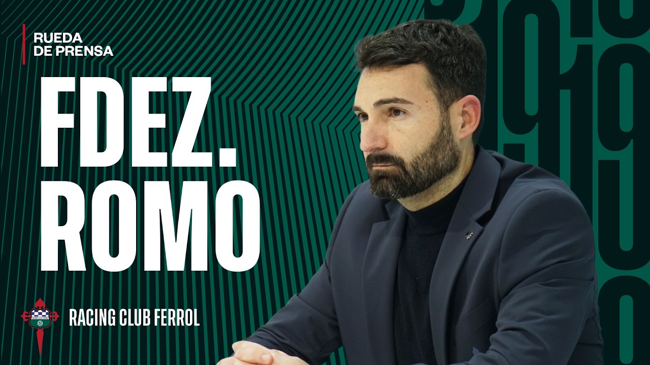 Guillermo Fernández Romo, técnico del Racing Club Ferrol, en la previa del CF Talavera vs Racing