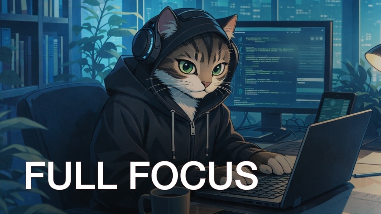 FULL FOCUS 🐱 Study & Coding Music for Deep Work — CatWork