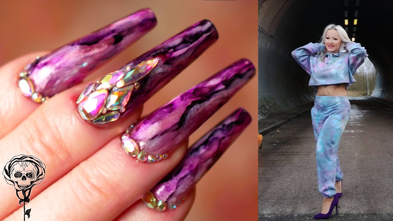 Tie Dye Design on my Non-Dominant Hand Inspired by My Merch!