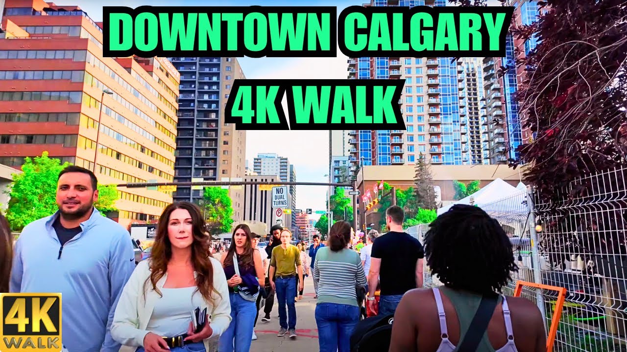 Downtown Calgary [4K City Walk] | Clean, Modern & Beautiful City Vibes