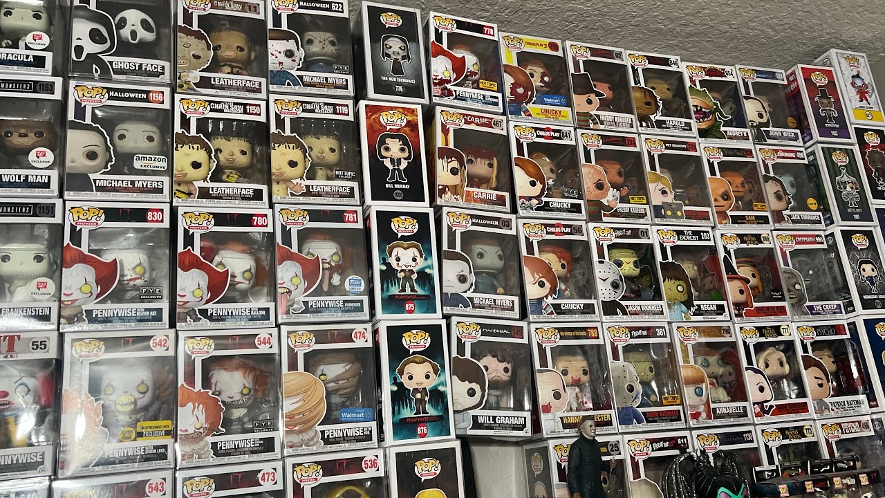 Horror Funko pop collection Pennywise Leatherface Ghost Face Jason Friday the 13th Michael Myers