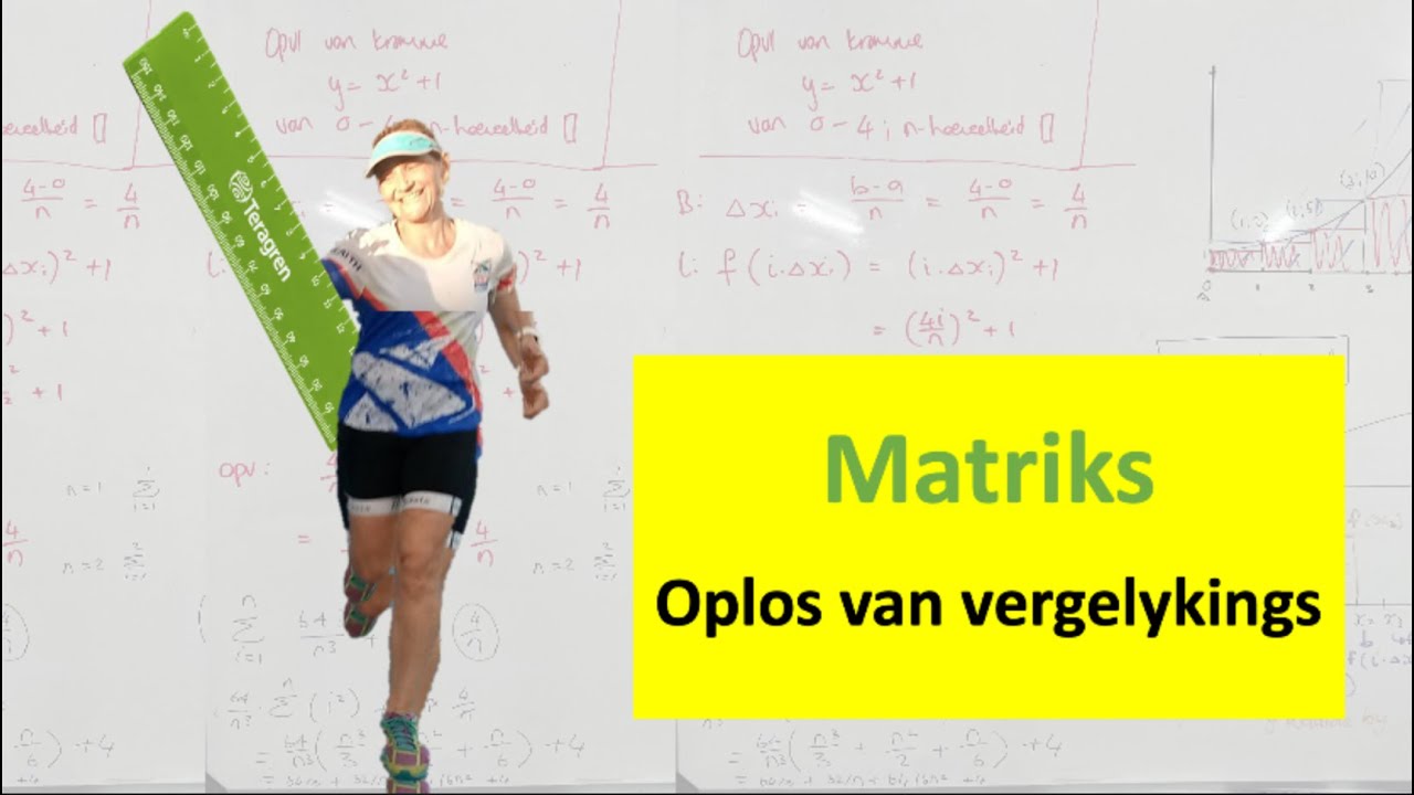 Oplos van vergelykings met Matrikse