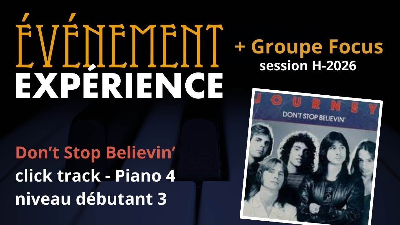 Don't Stop Believin' de Journey - Piano 4 click track
