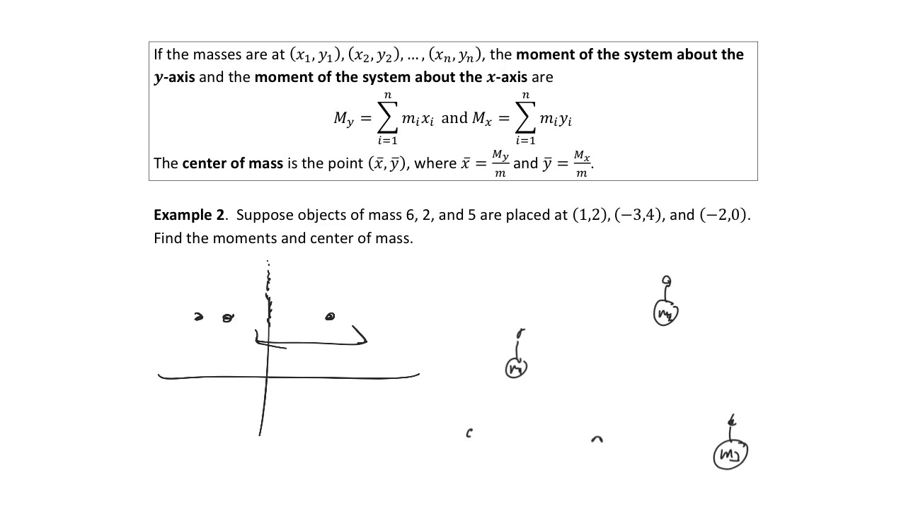 Applications of Integration:  Moments and Centers of Mass