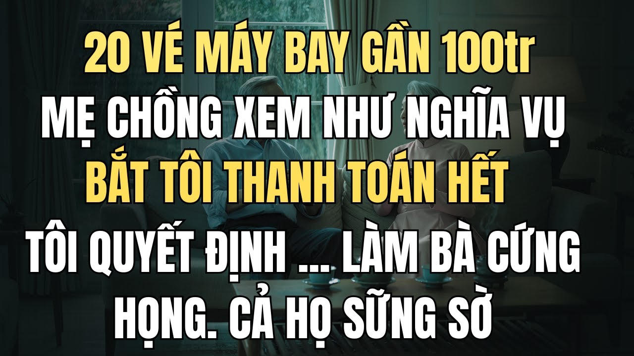Mẹ Chồng Bắt Tôi Đặt 20 Vé Máy Bay, Không Một Lời Cảm Ơn → Tôi Âm Thầm Hủy Hết Khiến Cả Nhà Bẽ Mặt