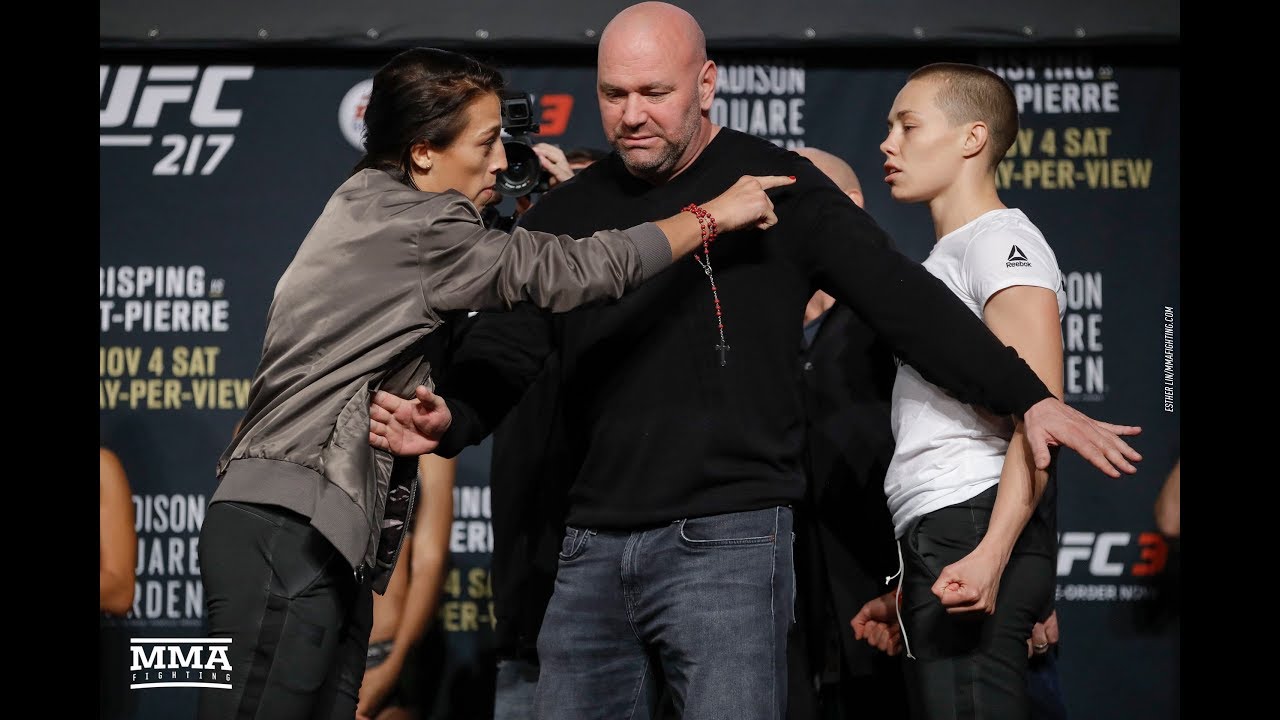 UFC 217: Joanna Jedrzejczyk vs. Rose Namajunas Staredown - MMA Fighting