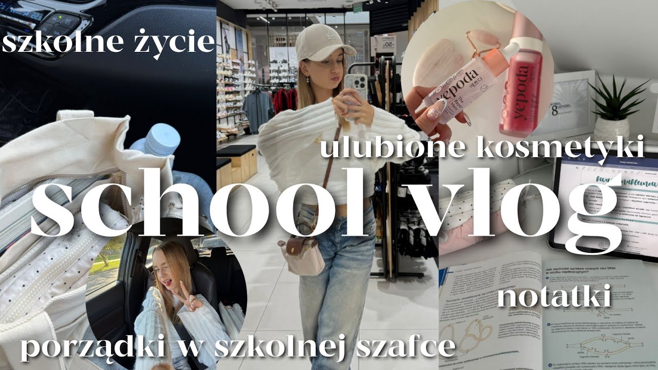 SCHOOL VLOG 🎀 porządki w szkolnej szafce, robię notatki, zakupy