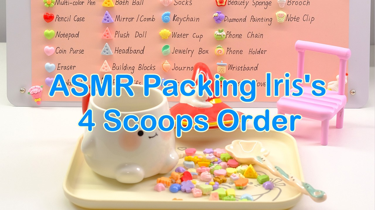 【Litebord Lucky Scoops】ASMR: собираем заказ Айрис из 4 порций