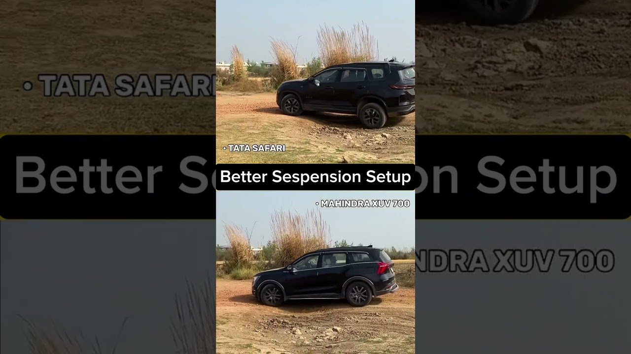 🚘Tata Safari vs XUV 700 👉 suspension test #tatasafari #tataharrier #harrier #car #india  #xuv700