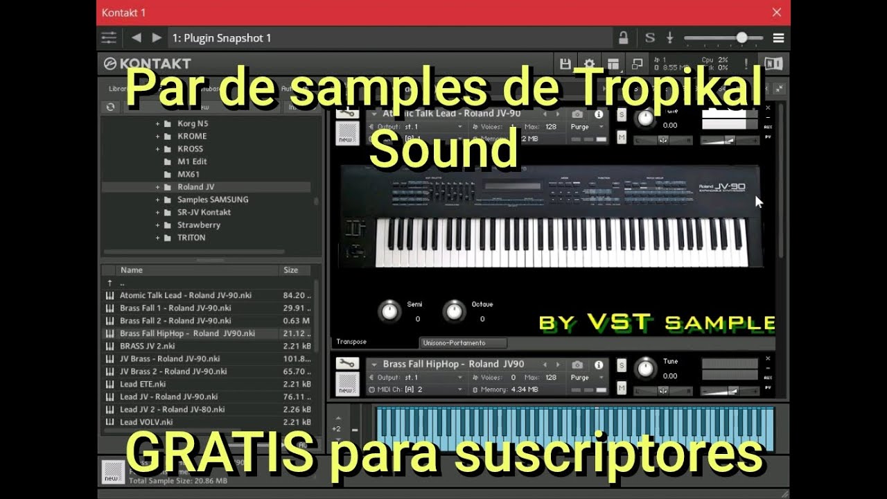 Par de Samples de Tropikal Sound para Kontakt