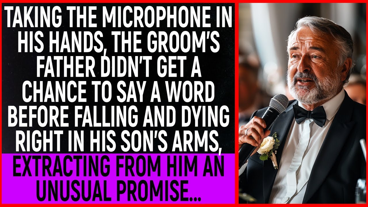 Taking the microphone in his hands, the groom's father didn't get a chance to say a word...