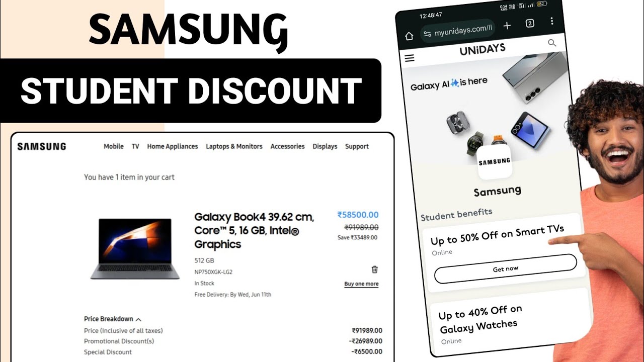 Buy Samsung Product With Education Discount | UNiDAYS Samsung Student Discount
