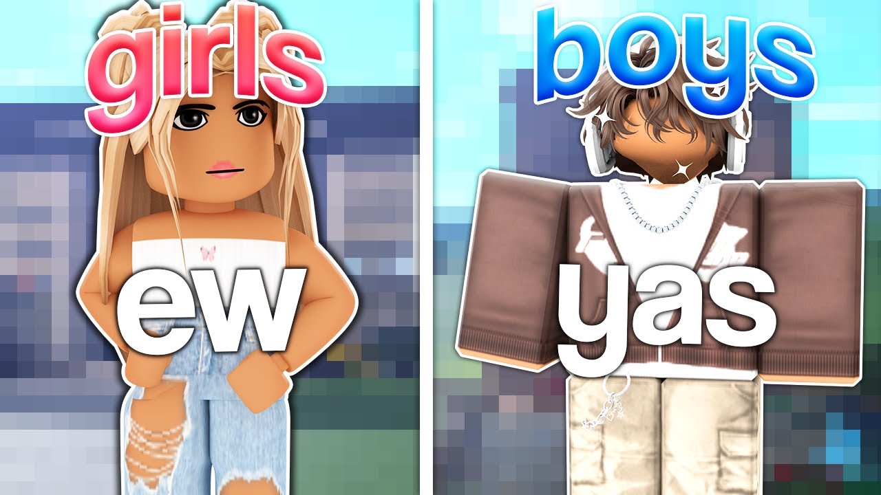 BOYS vs GIRLS when building in BLOXBURG