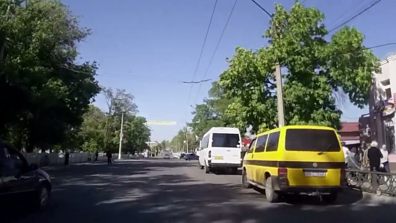 Лисичанск до войны 2015. Поездка от Центрального рынка к универмагу Донбасс.