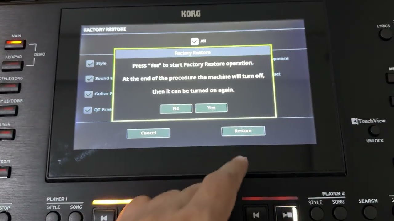 How to update  korg pa5x OS version 1.4.3 correctly