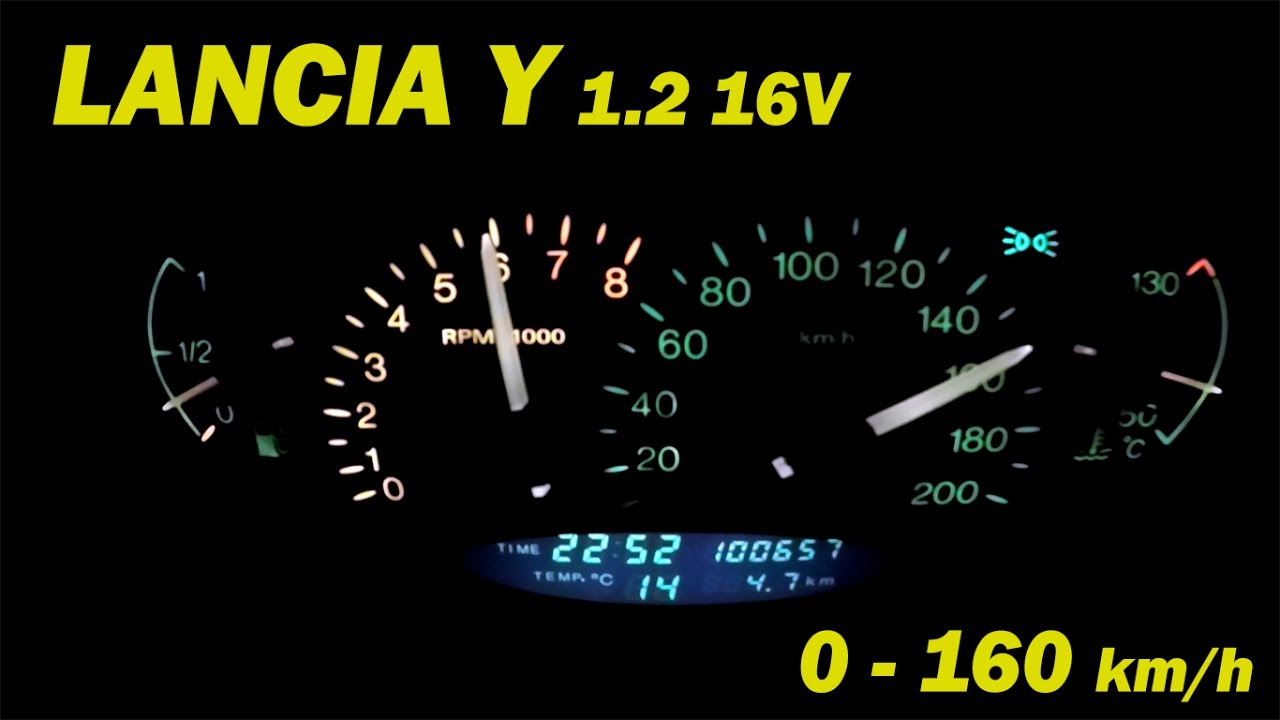 LANCIA Y 1.2 16V 86 cv - STRONG ACCELERATION 0-160 km/h