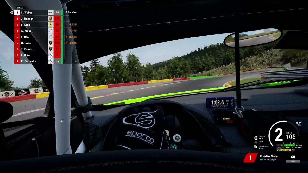 1.Sieg in Spa Audi R8 LMS Evo II DLC Auto