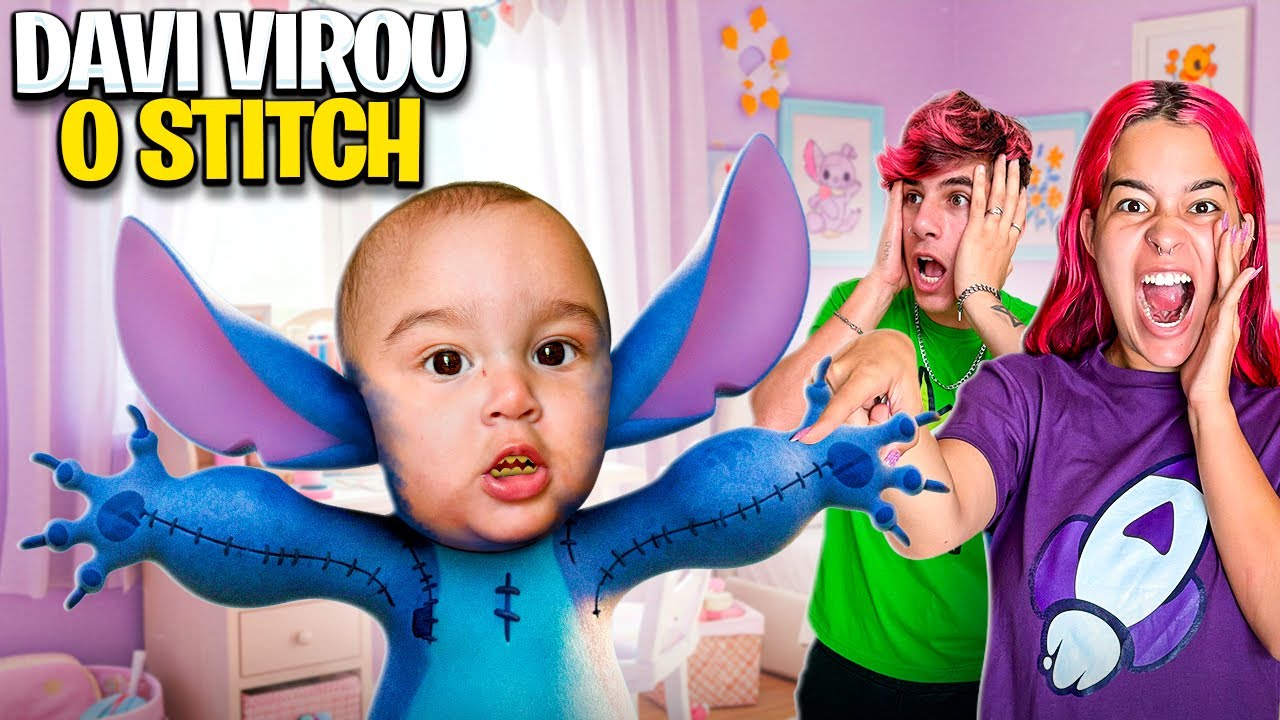 TRANSFORMEI O DAVI EM STITCH *ele gostou ?