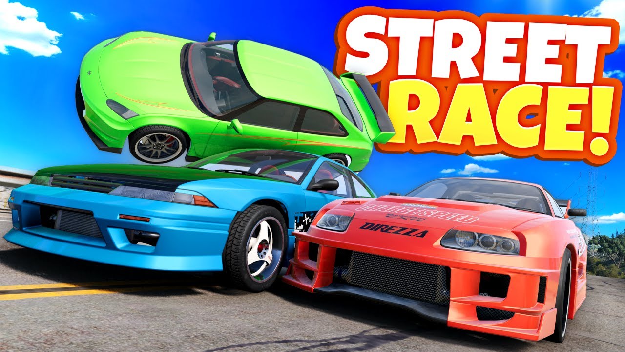 Racing a SUPRA in an Illegal Street Race! (BeamNG Drive Mods)