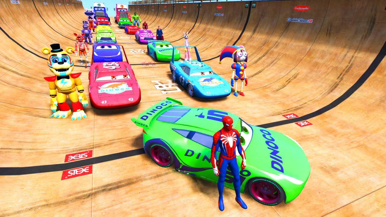 GTA V Epic New Stunt Race For Car Racing Challenge by Trevor and Shark - MEGA RAMP #371