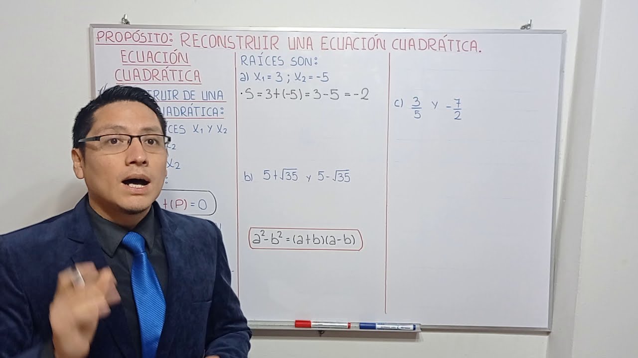 RECONSTRUCCIÓN DE UNA ECUACIÓN CUADRÁTICA