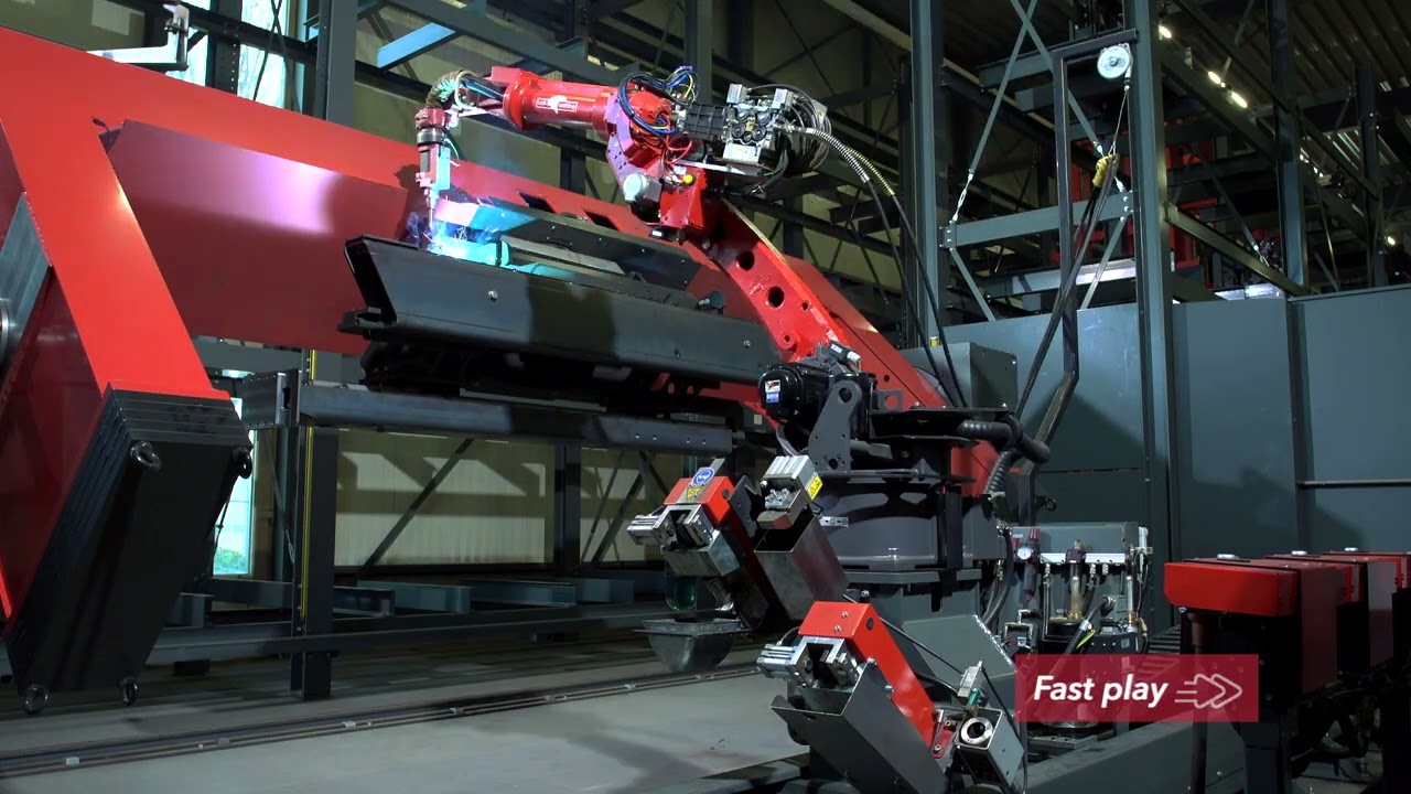 Robotic welding of crane components