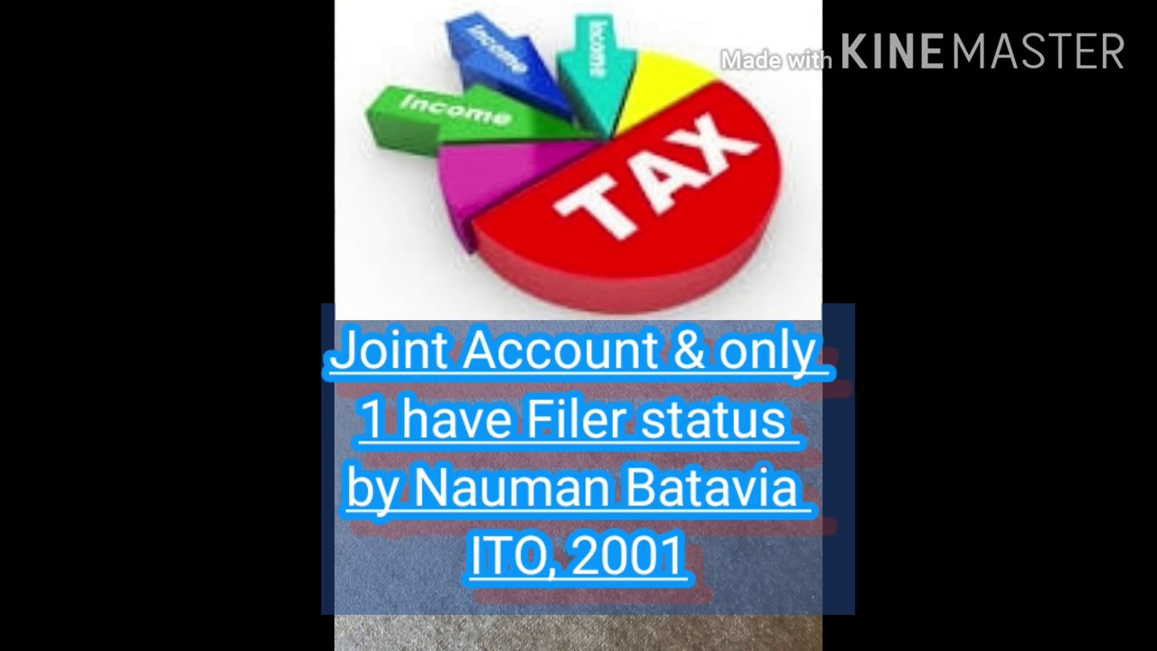 FBR Filer status on Joint Bank Account! #FBR #Filer #JointBankAccount #ShareKnowledge