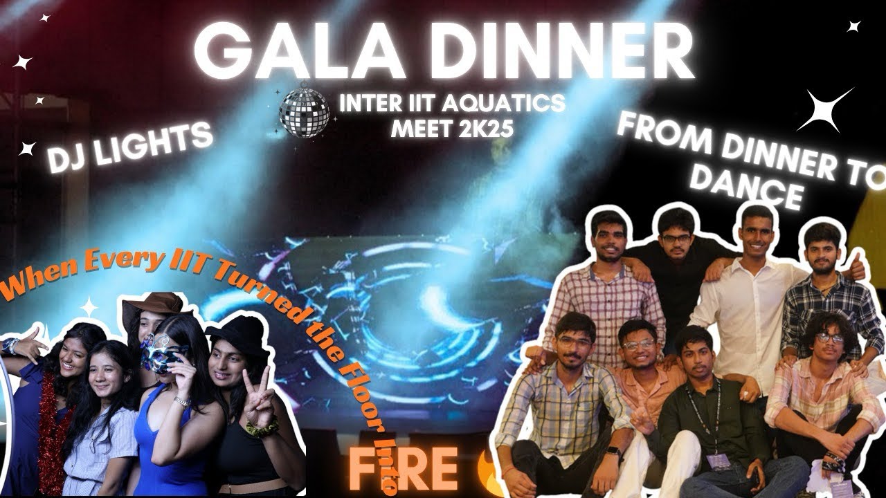 Gala dinner of Inter IIT Aquatics Meet 2025 🎵🎵🔥|| Unforgettable Night at IIT Madras