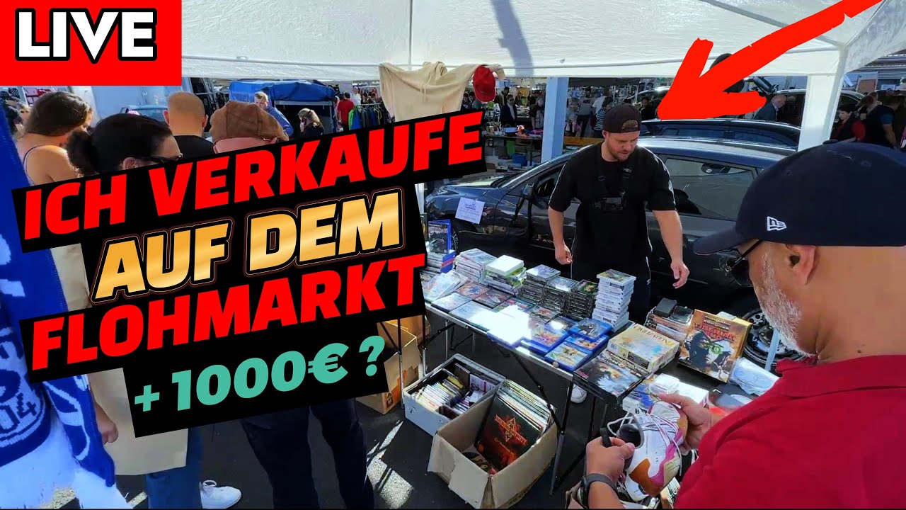 LIVE Flohmarkt! 1000€ an einem Tag verdient - Reselling Retrogames Videospiele Playstation Nintendo