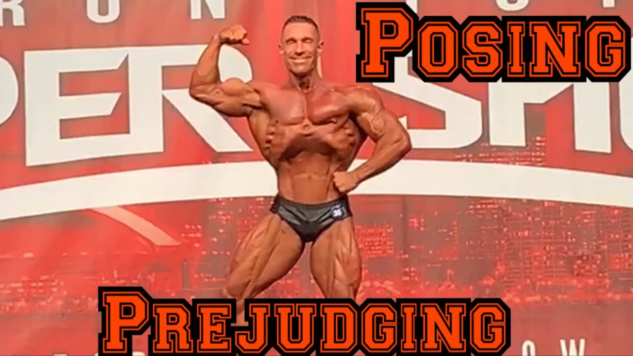 Greg Doucette posing prejudging Toronto Pro 2019