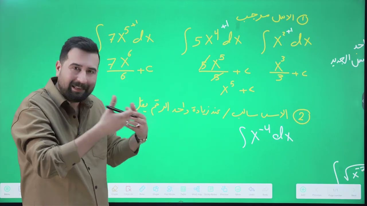 الفصل الرابع/ التكامل / ثالث مهني / الاستاذ علي المندلاوي 