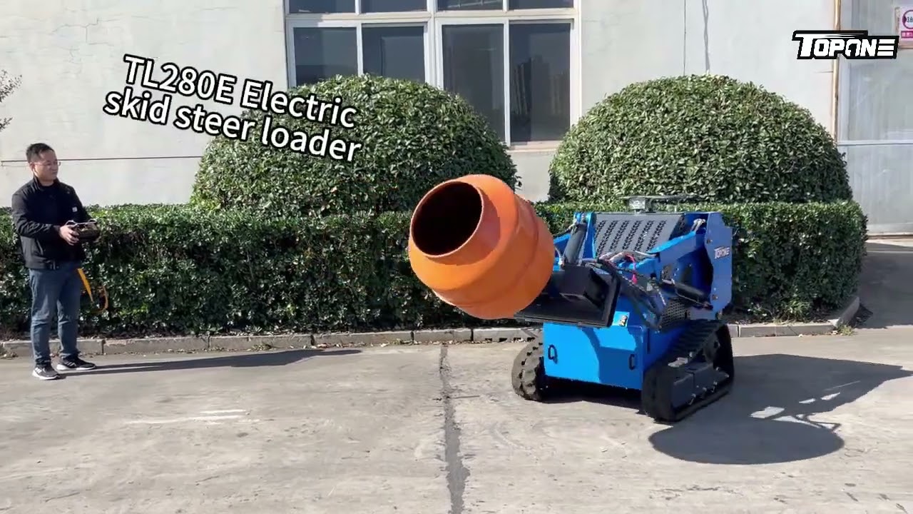 Chinese stand on electric battery skid steer loader remote control skid steer loader